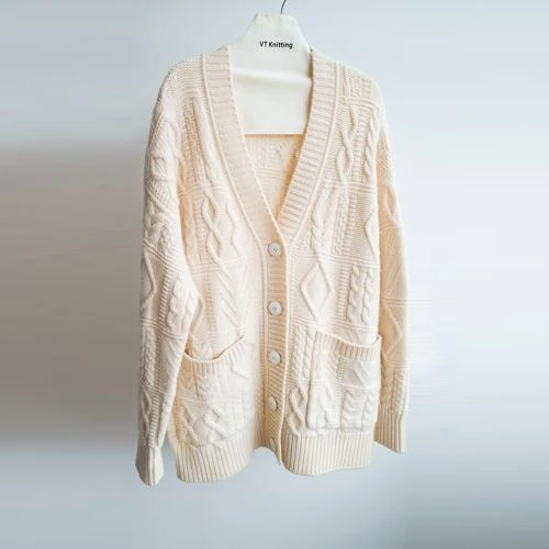 Cardigan din Lână Camel