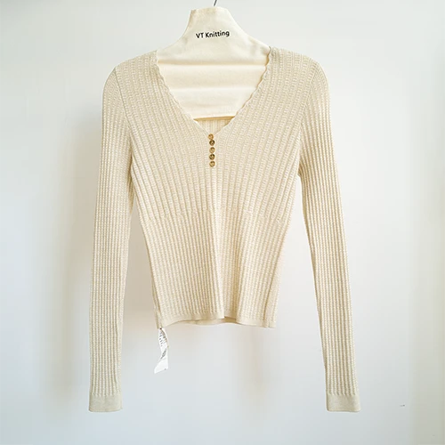 Cardigan din jerseu de bumbac pentru femei