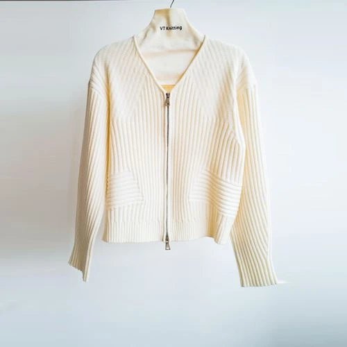 Pulover din Lână Merinos Cardigan
