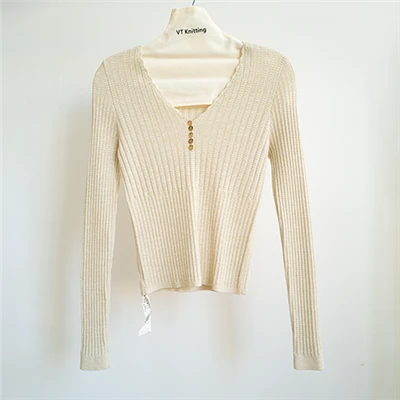 Cardigan din jerseu de bumbac pentru femei