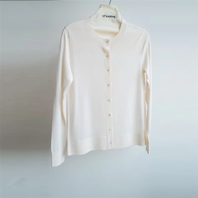Cardigan din bumbac tricotat fin