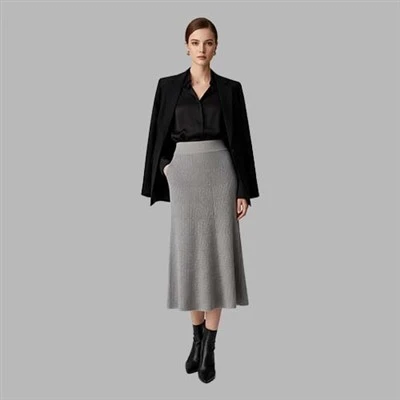 Rochie Gri din Lână