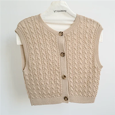 Gilet de damă cu cardigan lung fără mâneci