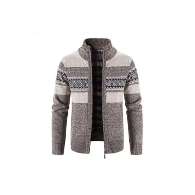 Cardigan din lână bleumarin pentru bărbați
