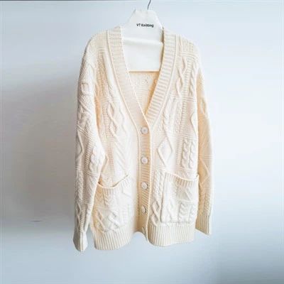 Cardigan din tricot din bumbac pentru damă